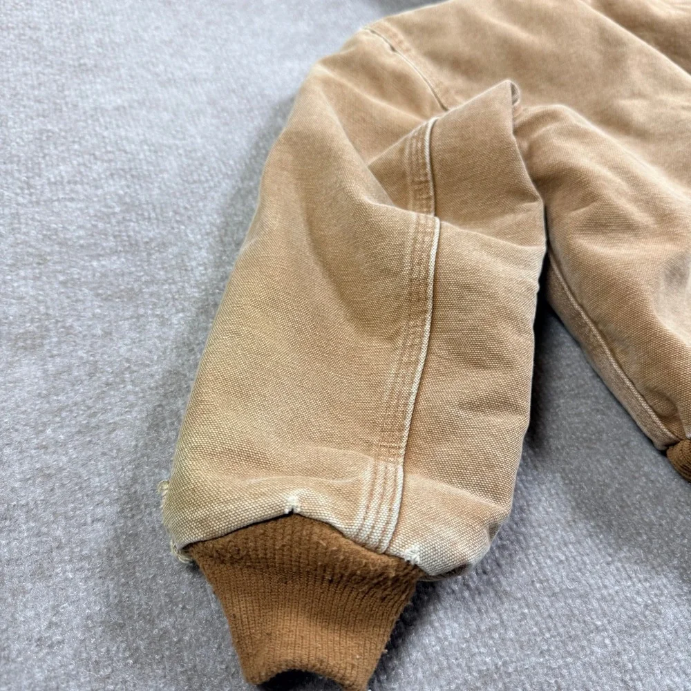 Vintage Carhartt YYJ130 Kids Jacket Hooded Cotton Duck Canvas‎ Brown Size 6/7